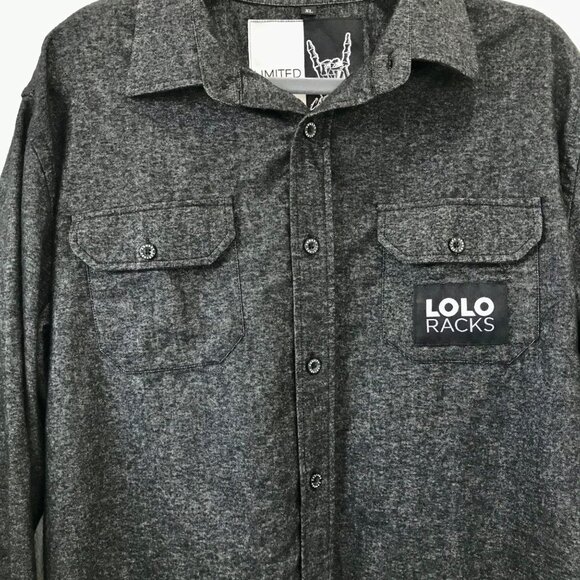 Cascade Armory LoLo Racks Limit Ed. Brushed Flannel Grey Men's Button-Up Size XL - Picture 4 of 14